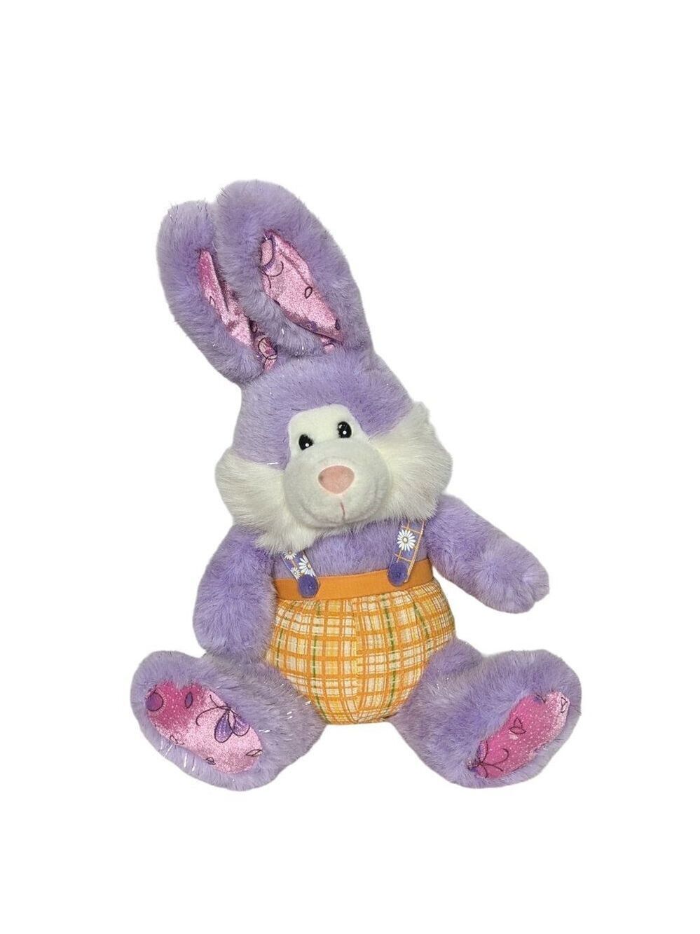 TL Toys HK Purple Easter Bunny Singing Talking Plush 14.5"